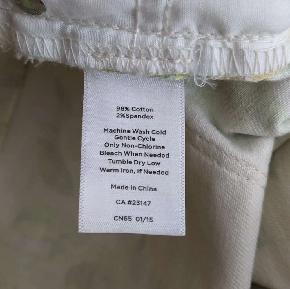 Talbots Lemon Print Ankle Jeans - Picture 5 of 6